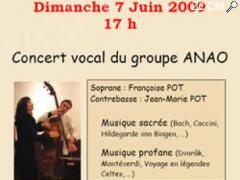 photo de Concert vocal du groupe ANAO (voix-contrebasse)