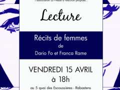 photo de Lecture à 5 voix d'extraits de « Récit de femme » de Dario Fo