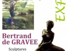 photo de exposition huiles et aquarelles Jacqueline Pasero - Sculptures Bertrand de Gravée