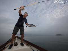 photo de ILE AUX MOINES ET PORT BLANC  PHILIPPE SIROP ESCALEPECHE  GUIDE DE PECHE  AU BAR ET DORADE A BORD DU DORIS,  OU DE VOTRE BATEAU 