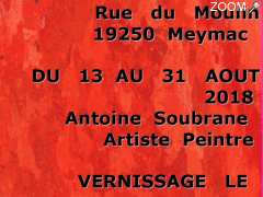 photo de Antoine  Soubrane  expose  ses  peintures  à  Meymac  