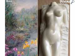 Foto Exposition peintures et sculptures D.Bakk et R.Moulin